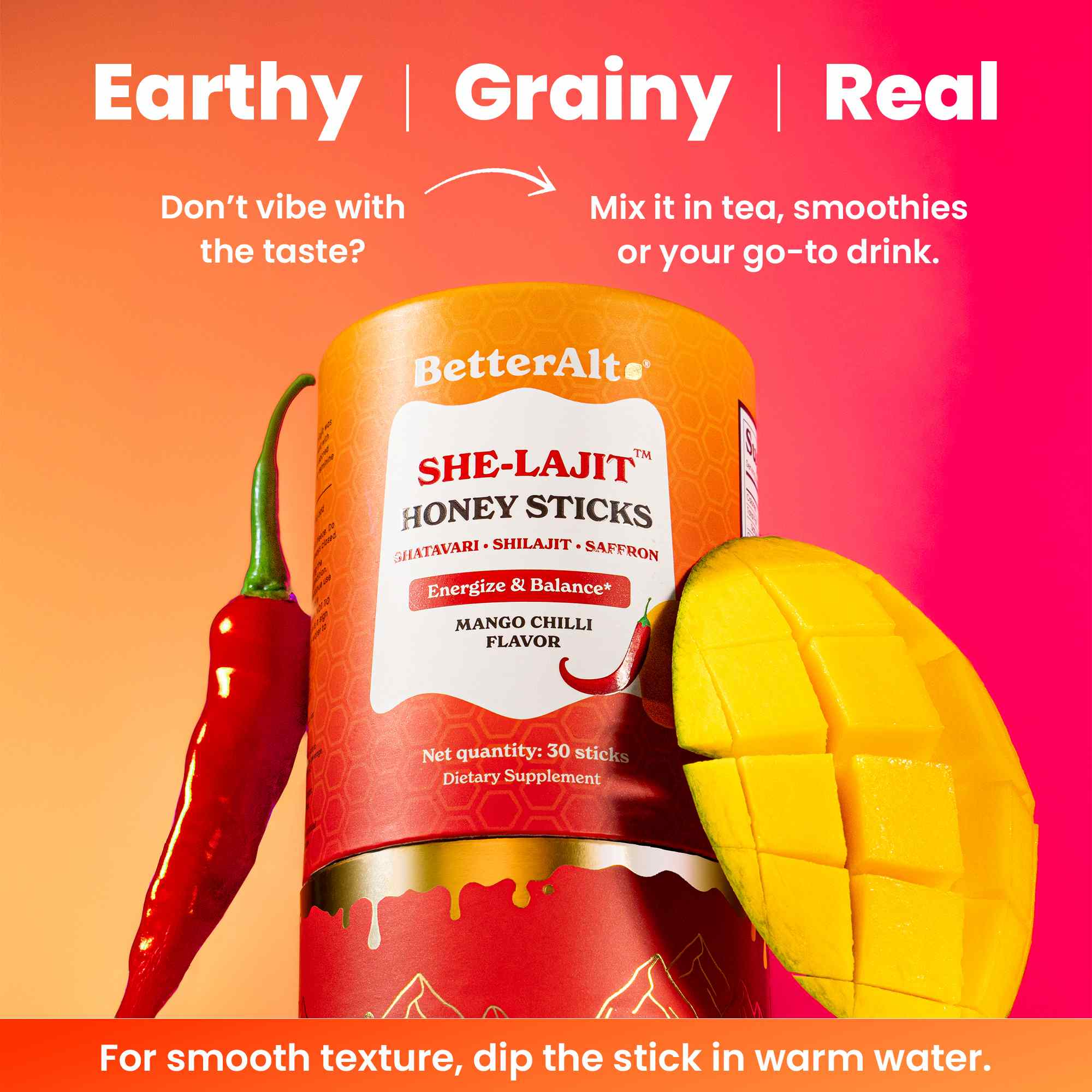 BetterAlt Women’s Daily Wellness Honey Sticks